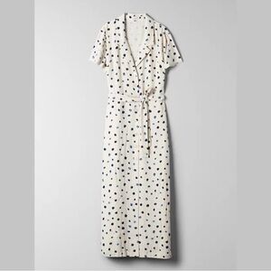 Aritzia Wilfred Shirt Dress (Birch/Classic Navy)